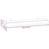Wall Shelves 2 pcs 60x15x4 cm Solid Wood Teak - Close-Up Angle
