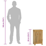 Wash Bin 35x25x60 cm Solid Wood Teak - Low Angle