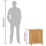 Wash Bin 50x35x60 cm Solid Wood Teak - Low Angle