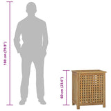 Wash Bin 50x35x60 cm Solid Wood Teak - Low Angle