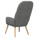 Relaxing Chair Light Grey Fabric - 45-Degree Angle