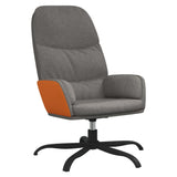 Relaxing Chair Light Grey Fabric - Front View