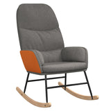 Rocking Chair Light Grey Fabric - Front View