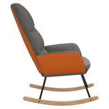 Rocking Chair Light Grey Fabric - Top-Down View