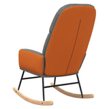 Rocking Chair Light Grey Fabric - 45-Degree Angle