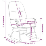 Rocking Chair Light Grey Fabric