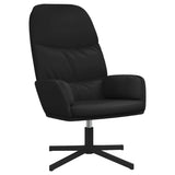 Relaxing Chair Black Faux Leather - Front View