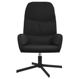 Relaxing Chair Black Faux Leather - Side View