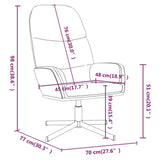 Relaxing Chair Black Faux Leather - Low Angle