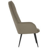 Relaxing Chair Light Grey Velvet - Top-Down View