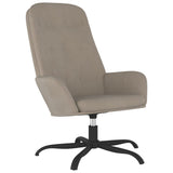 Relaxing Chair Light Grey Velvet - Front View