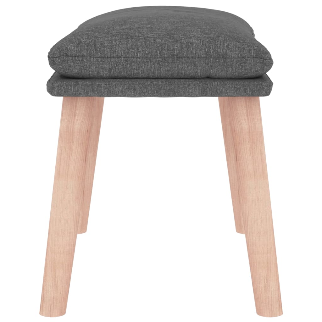 Footstool Light Grey 45x29.5x35 cm Fabric