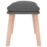 Footstool Light Grey 45x29.5x35 cm Fabric - Top-Down View