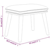 Footstool Light Grey 45x29.5x35 cm Fabric