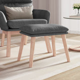 Footstool Light Grey 45x29.5x35 cm Fabric