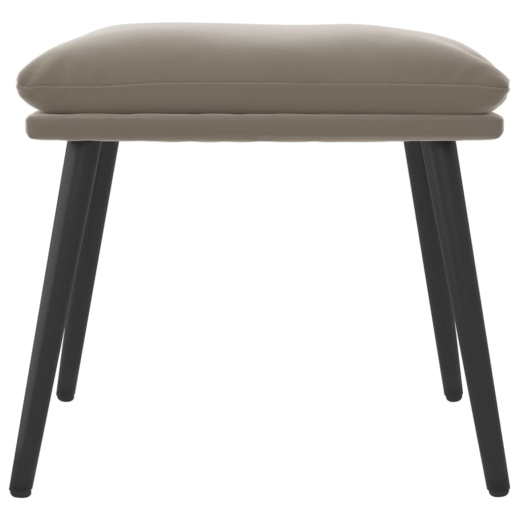 Footstool Light Grey 45x29.5x35 cm Velvet