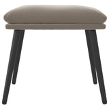 Footstool Light Grey 45x29.5x35 cm Velvet - Side View