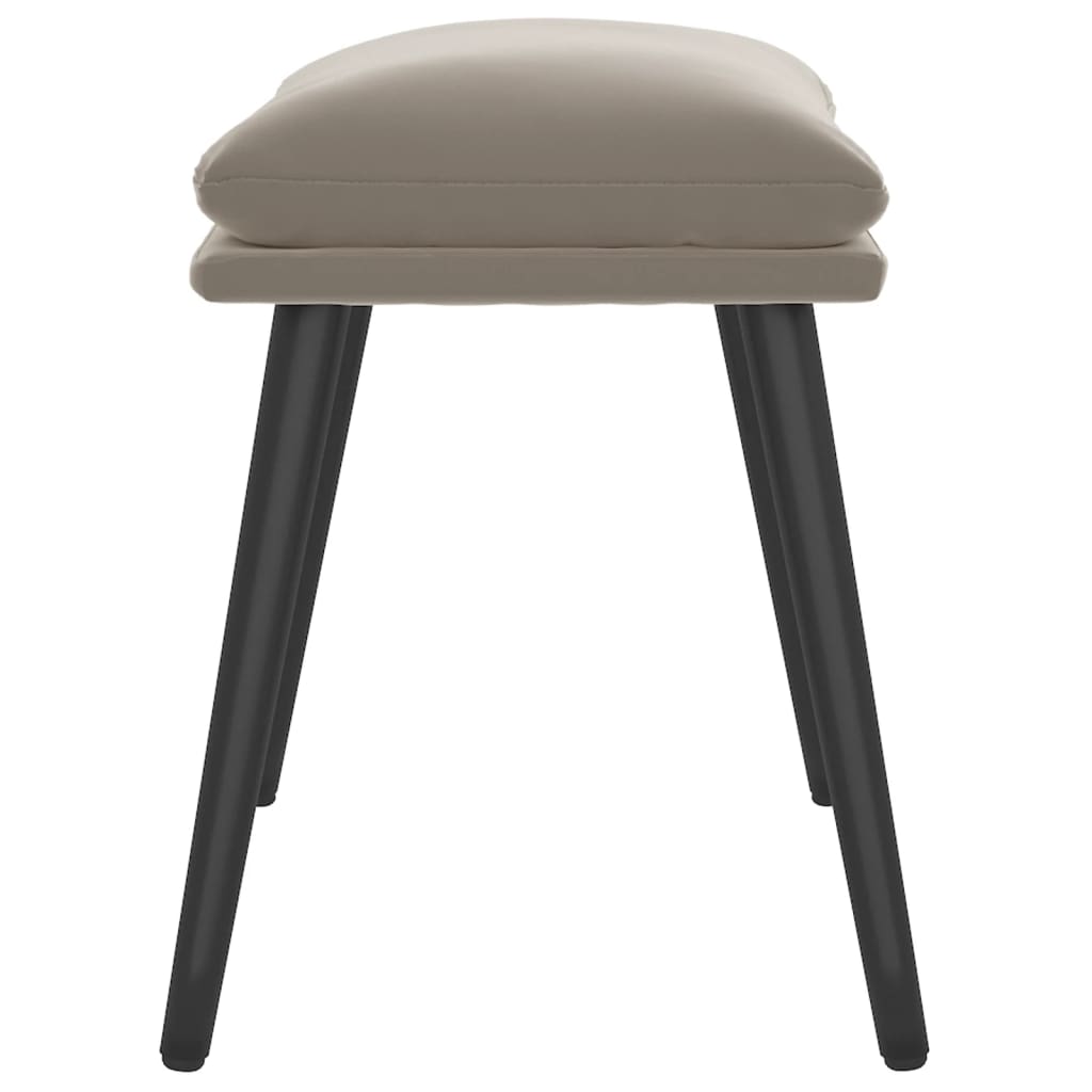 Footstool Light Grey 45x29.5x35 cm Velvet