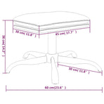 Footstool Light Grey 60x60x36 cm Velvet