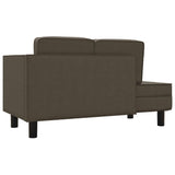 Chaise Lounge with Cushions and Bolster Grey Faux Leather - 45-Degree Angle