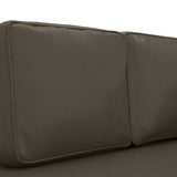 Chaise Lounge with Cushions and Bolster Grey Faux Leather - Rear View