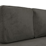 Chaise Lounge with Cushions and Bolster Dark Grey Velvet