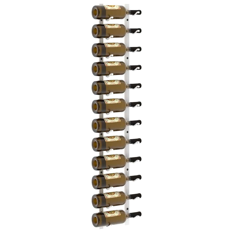 Wall Mounted Wine Rack for 12 Bottles White Iron