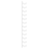 Wall Mounted Wine Rack for 12 Bottles White Iron - Rear View
