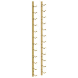 Wall Mounted Wine Rack for 12 Bottles Gold Iron