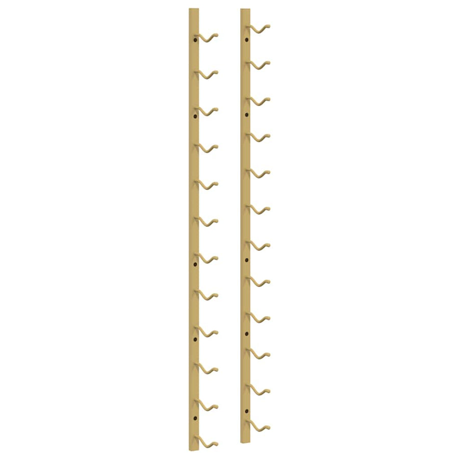 Wall Mounted Wine Rack for 12 Bottles Gold Iron