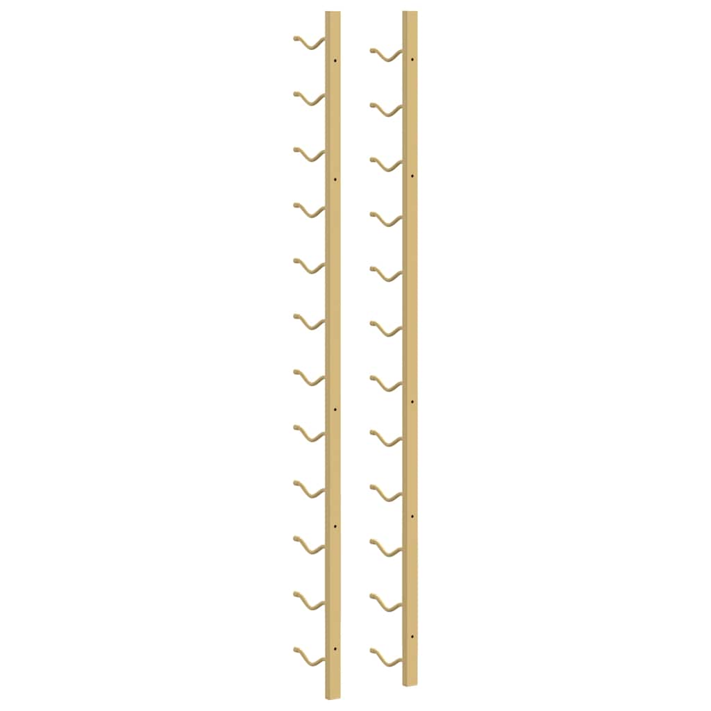 Wall Mounted Wine Rack for 12 Bottles Gold Iron