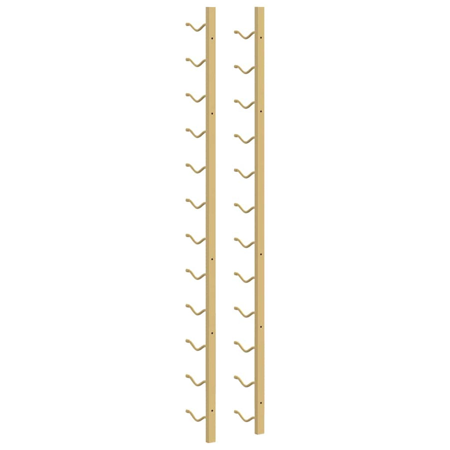 Wall Mounted Wine Rack for 12 Bottles Gold Iron