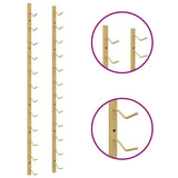 Wall Mounted Wine Rack for 12 Bottles Gold Iron - Low Angle
