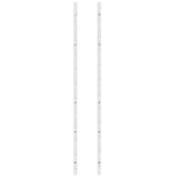 Wall Mounted Wine Rack for 12 Bottles 2 pcs White Iron