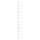 Wall Mounted Wine Rack for 12 Bottles 2 pcs White Iron - Close-Up Angle