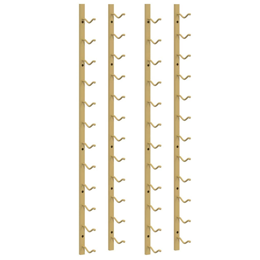 Wall Mounted Wine Rack for 12 Bottles 2 pcs Gold Iron