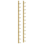 Wall Mounted Wine Rack for 12 Bottles 2 pcs Gold Iron