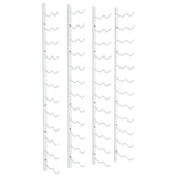 Wall Mounted Wine Rack for 24 Bottles 2 pcs White Iron