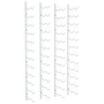 Wall Mounted Wine Rack for 24 Bottles 2 pcs White Iron