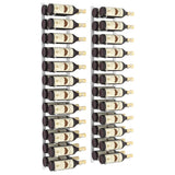 Wall Mounted Wine Rack for 24 Bottles 2 pcs White Iron - Side View