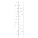 Wall Mounted Wine Rack for 24 Bottles 2 pcs White Iron