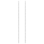 Wall Mounted Wine Rack for 24 Bottles 2 pcs White Iron