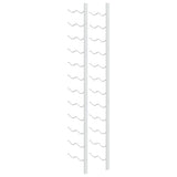 Wall Mounted Wine Rack for 24 Bottles 2 pcs White Iron - Low Angle