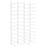 Wall Mounted Wine Rack for 36 Bottles 2 pcs White Iron