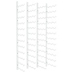 Wall Mounted Wine Rack for 36 Bottles 2 pcs White Iron