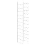 Wall Mounted Wine Rack for 36 Bottles 2 pcs White Iron