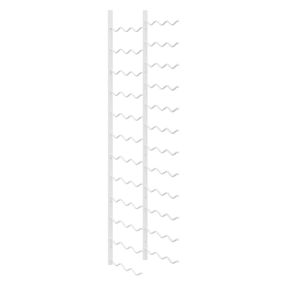 Wall Mounted Wine Rack for 36 Bottles 2 pcs White Iron