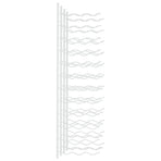 Wall Mounted Wine Rack for 36 Bottles 2 pcs White Iron