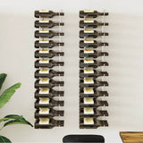 Wall Mounted Wine Rack for 36 Bottles 2 pcs White Iron