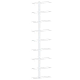 Wall-mounted Wine Rack for 9 Bottles White Iron